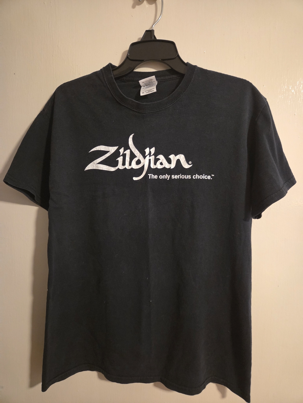 Gildan Black Tee with White Zildjian Logo
